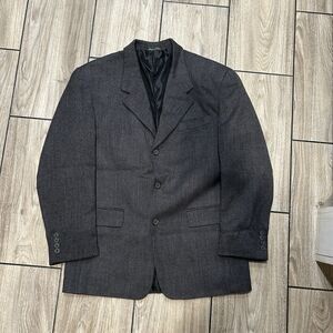 Hill And Archer Mens Blazer 44R Lambswool Single Breasted 3 Button Office Career